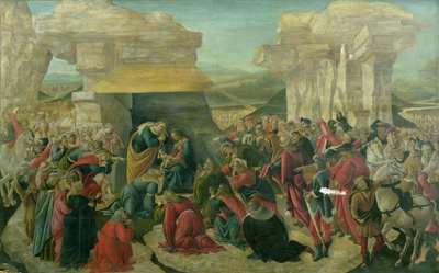 Adoration of the Magi, c.1480 (damaged) by Sandro Botticelli